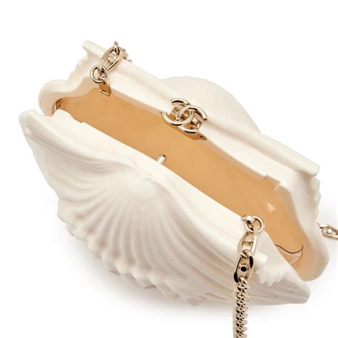 CHANEL Plexiglass Evening On The Beach Shell Clutch